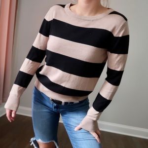 block stripped sweater